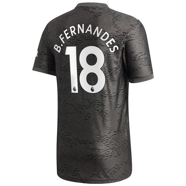 Trikot Manchester United NO.18 B. Fernandes Auswarts 2020-21 Schwarz Fussballtrikots Günstig